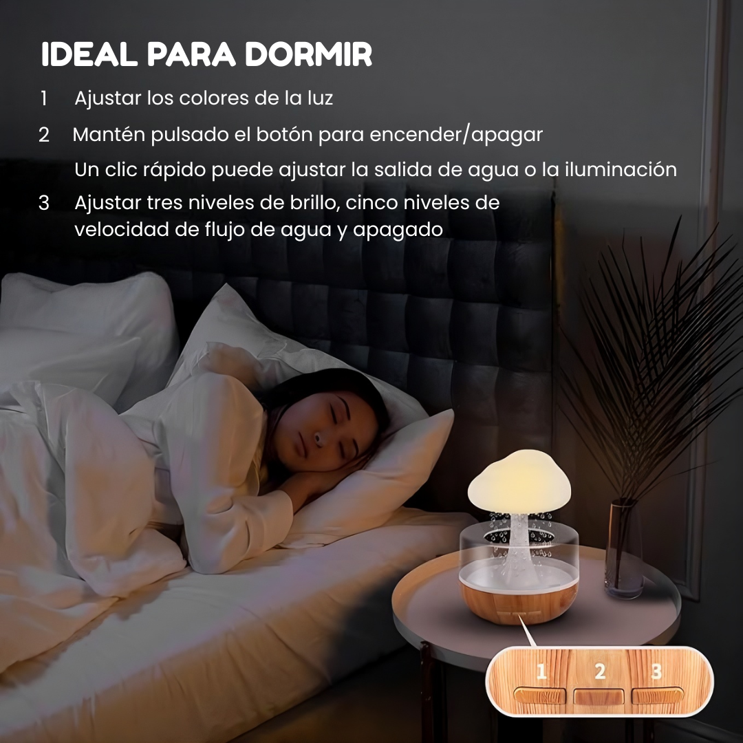 Humidificador de Nube con Efecto Lluvia Relax