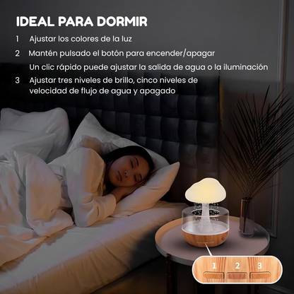 Humidificador de Nube con Efecto Lluvia Relax